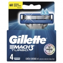 Cartuchos para Afeitar Gillette Mach3 Turbo Dispenser x4