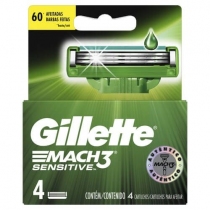 Cartuchos para Afeitar Gillette Mach3 Sensitive x4