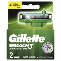 Cartuchos para Afeitar Gillette Mach3 Sensitive x2