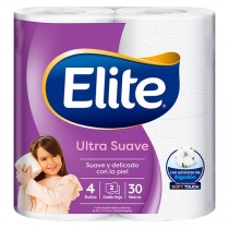 Papel Higiénico Elite Ultra Blanco x4 30mts 