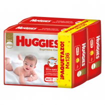 Huggies Supreme Care M (5.5 a 9.5 Kg) - x136