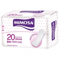 Protectores Diarios Mimosa Triplegado 20 unidades
