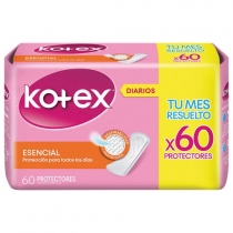 Protectores Diarios Kotex Classic Sin Perfume 60 unidades