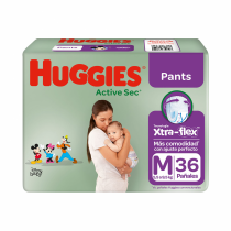 Huggies Pants Active Sec M (5.5 a 9.5Kg) - x36