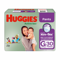 Huggies Pants Active Sec G (9 a 12.5Kg) - x30