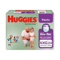 Huggies Pants Active Sec XXG (Más de 14Kg) - x24