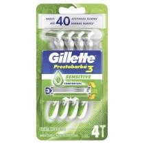 Afeitadora Desechable Gillette Prestobarba Sensitive x4