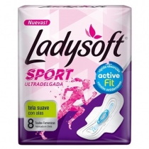 Toallitas Femeninas Ladysoft Sport x8
