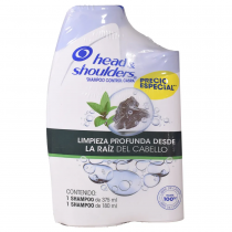 Shampoo Head&Shoulders Purificación Capilar 375ML + Shampoo 180ML