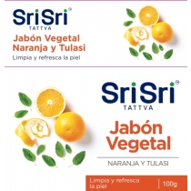 Jabón Vegetal Sri Sri con Naranja-Tulasi 100G