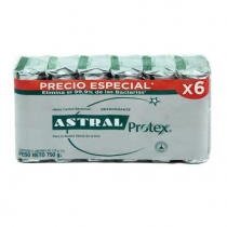 Jabón Astral Protex Plata 125GR x6